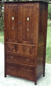 ...(ITEM RETIRED)...Custom Stickley Ellis inspired Inlaid Entertainment Center